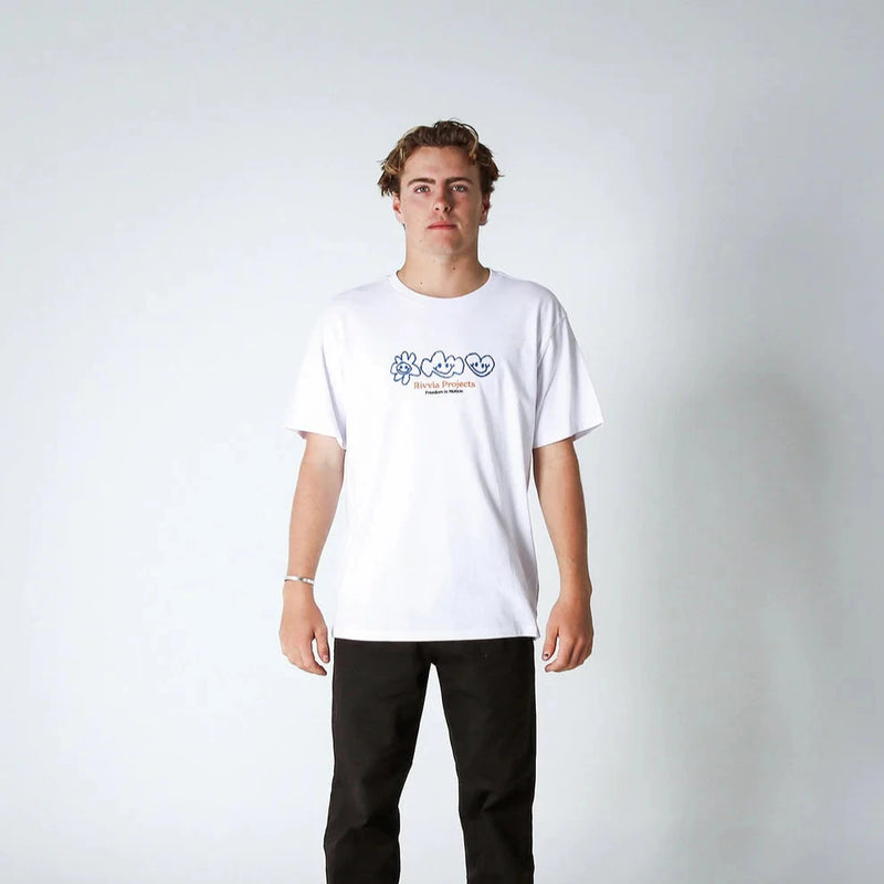 Polera Scribble T-Shirt White Rivvia Projects