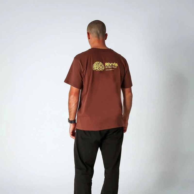 Polera Scatter Brain T-Shirt Brown Rivvia Projects