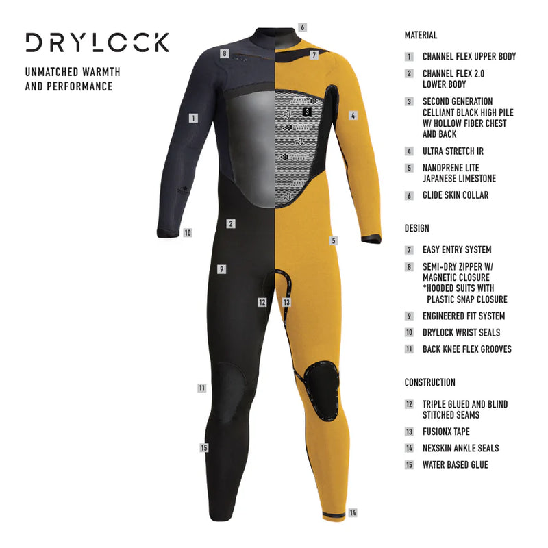 Traje De Surf Xcel Drylock 4/3 Hombre